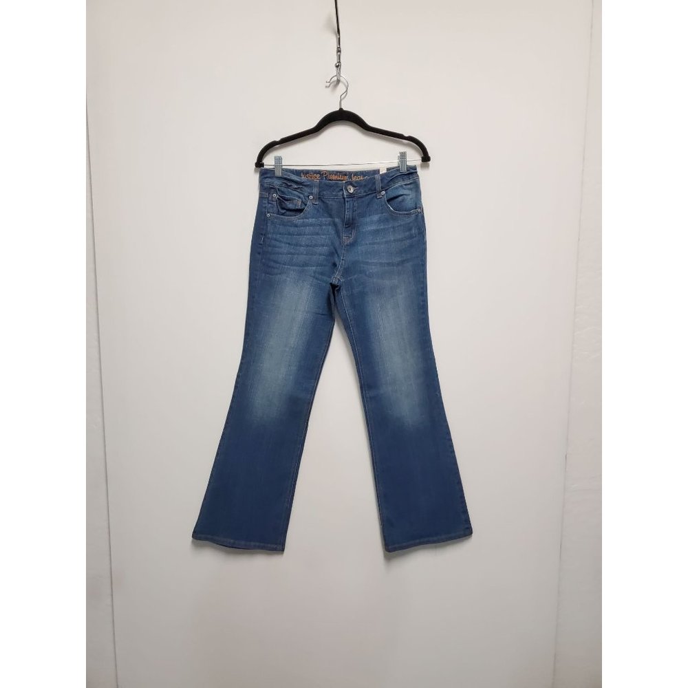 Justice Premium Girl Jeans Size 14.5 Blue Simply Low Bootcut Denim